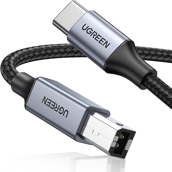 Il connettore di un cavo USB tipo B
