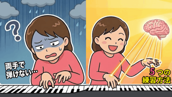ピアノが両手で弾けないのは才能のせい？脳の仕組みを知れば必ず弾ける「5つの練習方法」