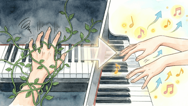 【楽譜あり】ピアノの左手が動かない原因と克服法｜独立させる練習法と簡単な曲