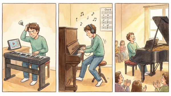 ピアノ独学は無理？大人初心者が最短で1曲弾ける練習法｜楽譜なしで上達するコツ