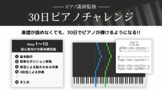 「30日ピアノチャレンジ!!」〜ノーツ(音の棒)でわかる初心者向け教材〜