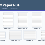 Free Staff Paper PDF | 9 Printable Grand Staff Layouts for Piano