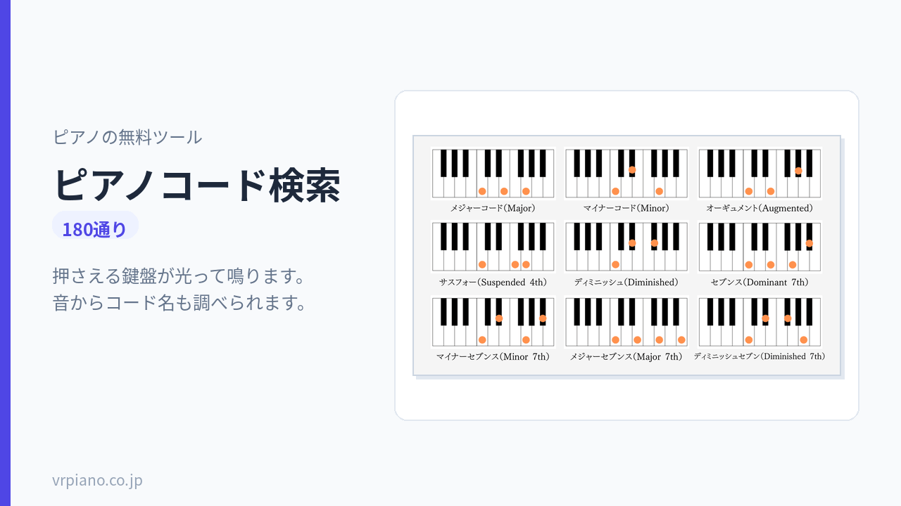 ピアノコード検索(180通り)