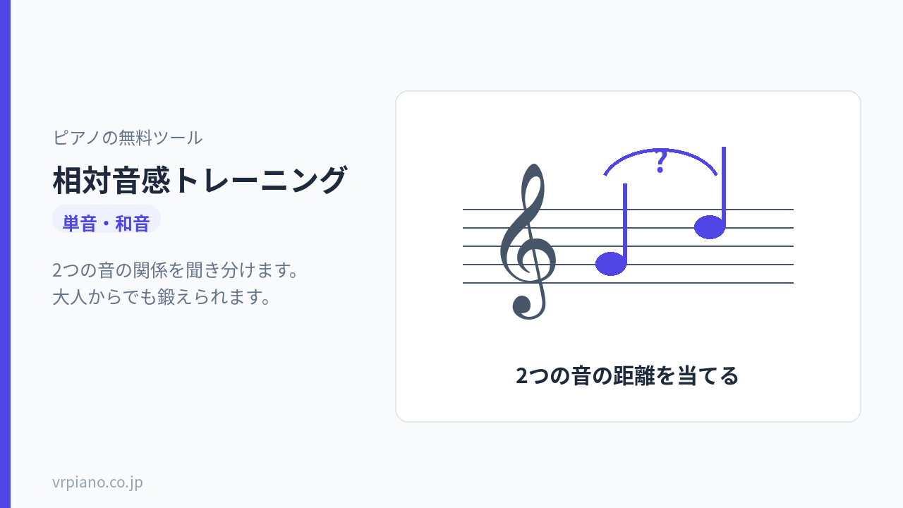 相対音感トレーニング(単音・和音)
