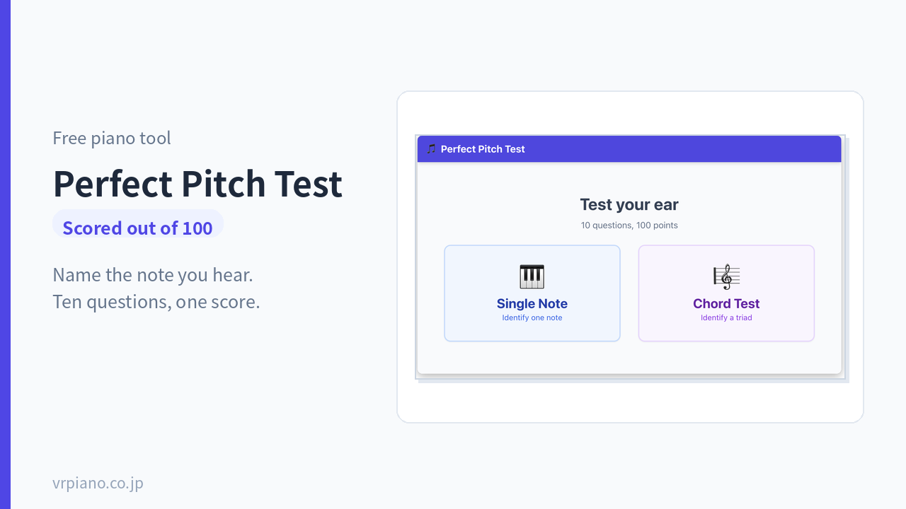 Test d'Oreille Absolue (noté sur 100)